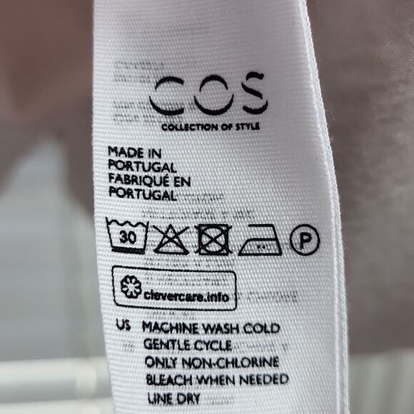 COS Soft Pink Asymmetrical Women's 100% cotton Tunic. Size M - Picture 6 of 11